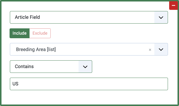 Condition Rule: Article Field