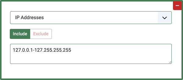 Condition Rule: IP Addresses